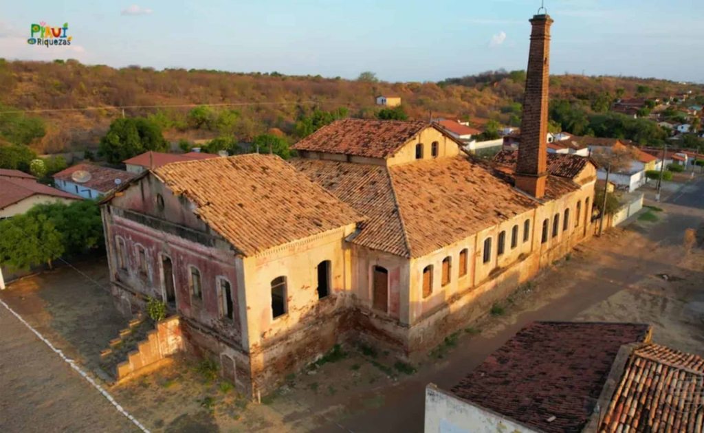 Primeira fábrica de laticínios do Piauí já foi palco de casamento e hoje é prédio abandonado — Foto: Reprodução