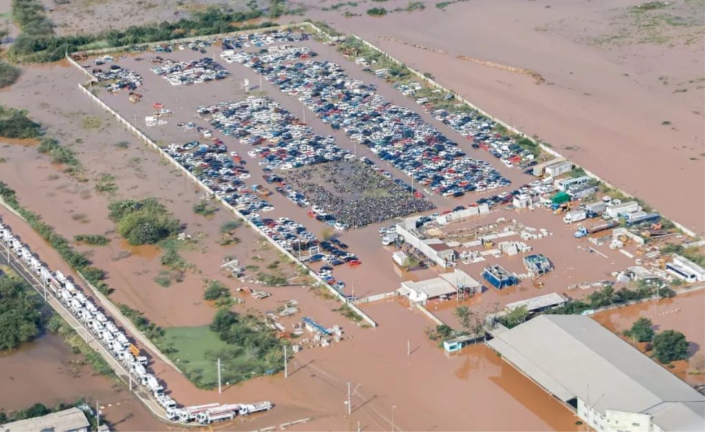 Área afetada pelas enchentes no Rio Grande do Sul. Foto: Ricardo Stuckert/PR