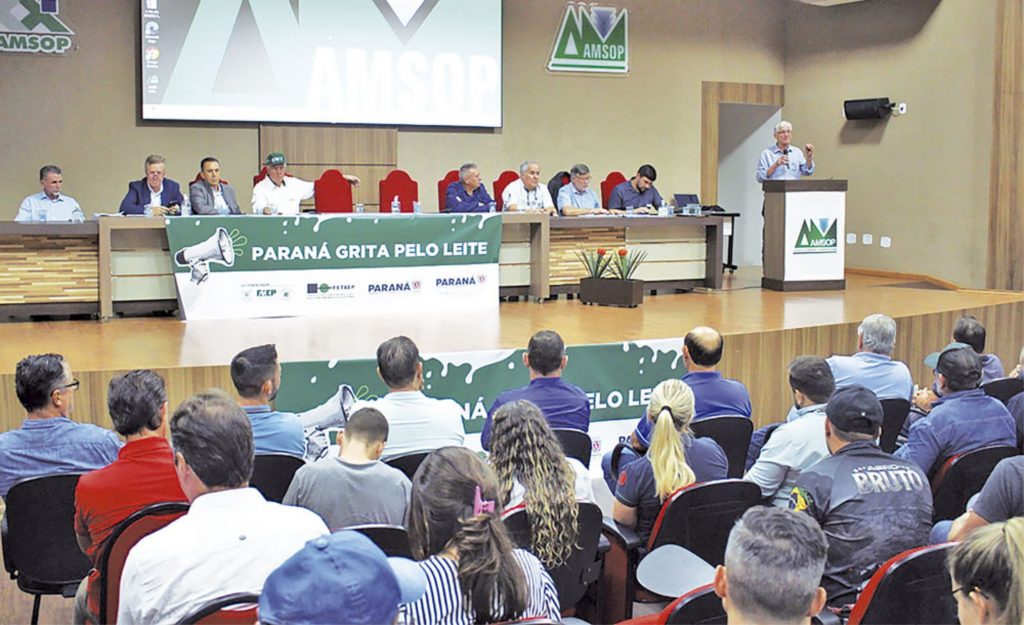 Produtor. Os dados da pesquisa sobre produção de leite foram expostos em seminário na Amsop.