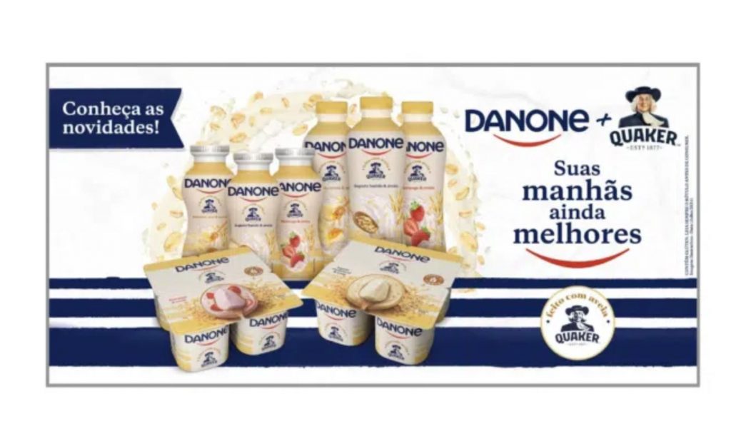 Produzida pela DANONE e incluindo a aveia QUAKER em sua composição, a linha de iogurte introduz traz para alimentação mais uma opção prática, saborosa e nutritiva.