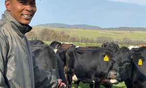 Ntsikelelo Baleni é o gerente de laticínios da Morningside Farm, em KwaZulu-Natal. Como parte da Future Farmers Foundation, ele fez um estágio na Austrália, acrescentando habilidades valiosas ao seu currículo. Fotos: Judy Stuart