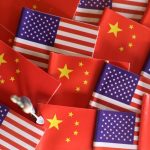 China Estados Unidos Banderas