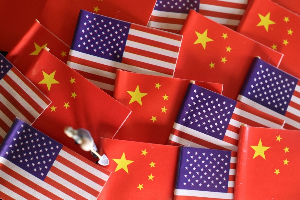 China Estados Unidos Banderas