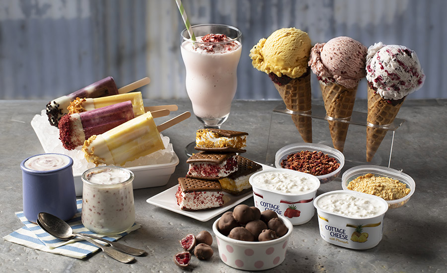 Sorvete, iogurte e leite se beneficiam da experimentação de sabores 14 Produtos lácteos como iogurte, sorvete e queijo cottage se beneficiam do uso de frutas desidratadas.Foto: cortesia da MicroDried.