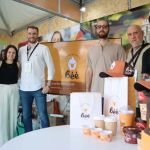 Ovelha. O ponto alto da visita foi a apresentação oficial dos gelados na Feira do Fundão, em parceria com a Gelataria Moien e utilizando leite da Quinta dos Cabanões, na Mata da Rainha.