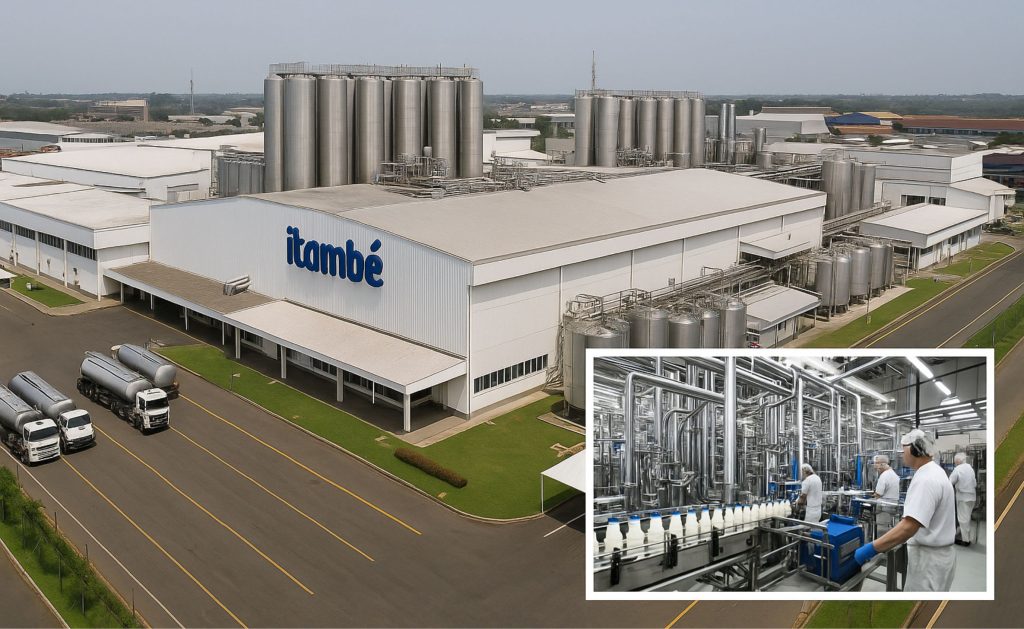 Itambé comanda o maior laticínio do Brasil e processa 90 milhões de litros por mês.