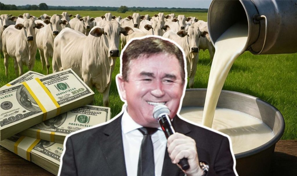 🥛 Cantor administra 20 mil bois e produz 17 mil litros de leite diários. Amado Batista