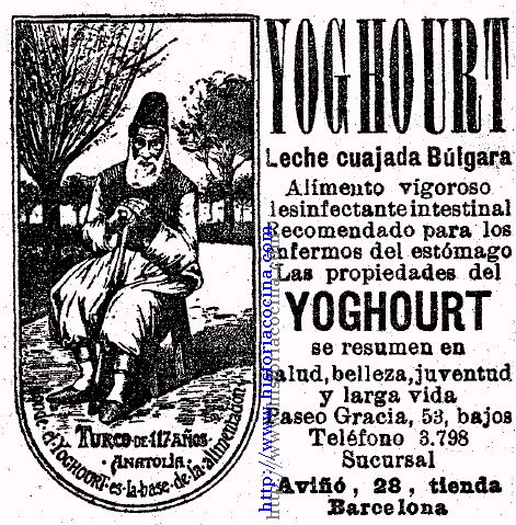 🥣 De remédio caseiro a estrela da geladeira: a incrível jornada do iogurte 5 Em 1911, um anúncio publicado no jornal La Vanguardia, de Barcelona, já promovia o iogurte como “alimento vigoroso e desinfetante intestinal”