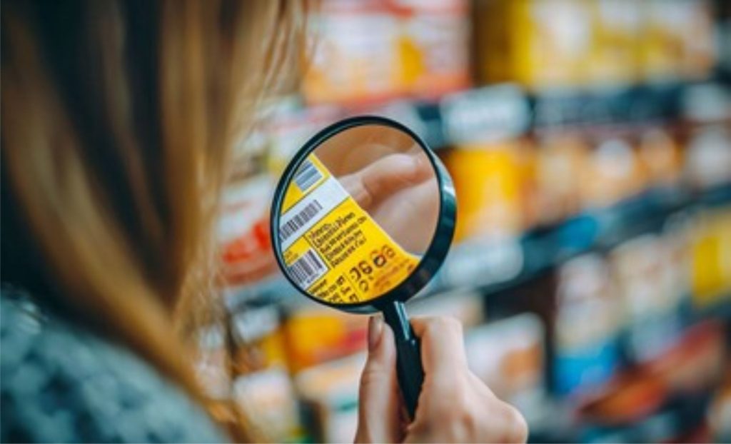 Entre lupas, ingredientes e porções irreais, rótulos alimentícios exigem atenção — e poucos sabem decifrá-los 🔍