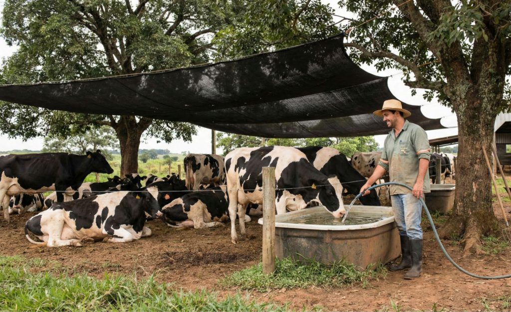 Produtores reforçam o manejo do gado leiteiro no verão para enfrentar estresse térmico e proteger a rentabilidade 🥛