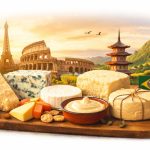 Uma tábua, muitos destinos: cada queijo carrega clima, cultura e memória de seu lugar de origem.