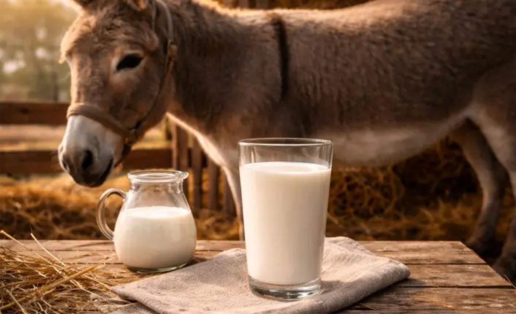 Com produção mínima e alto valor nutricional, o leite de jumenta surge como nicho premium no agro brasileiro 💰