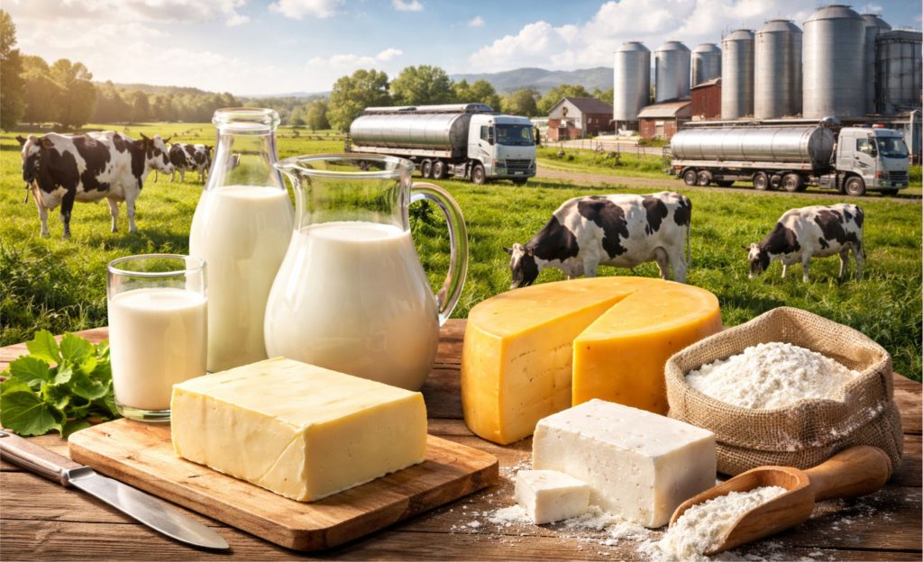 A produção mundial de leite cresce e os dados apontam para oferta abundante.