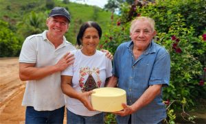 A família de produtores Eduardo, Ester e Geraldo. Foto: Diego Vargas