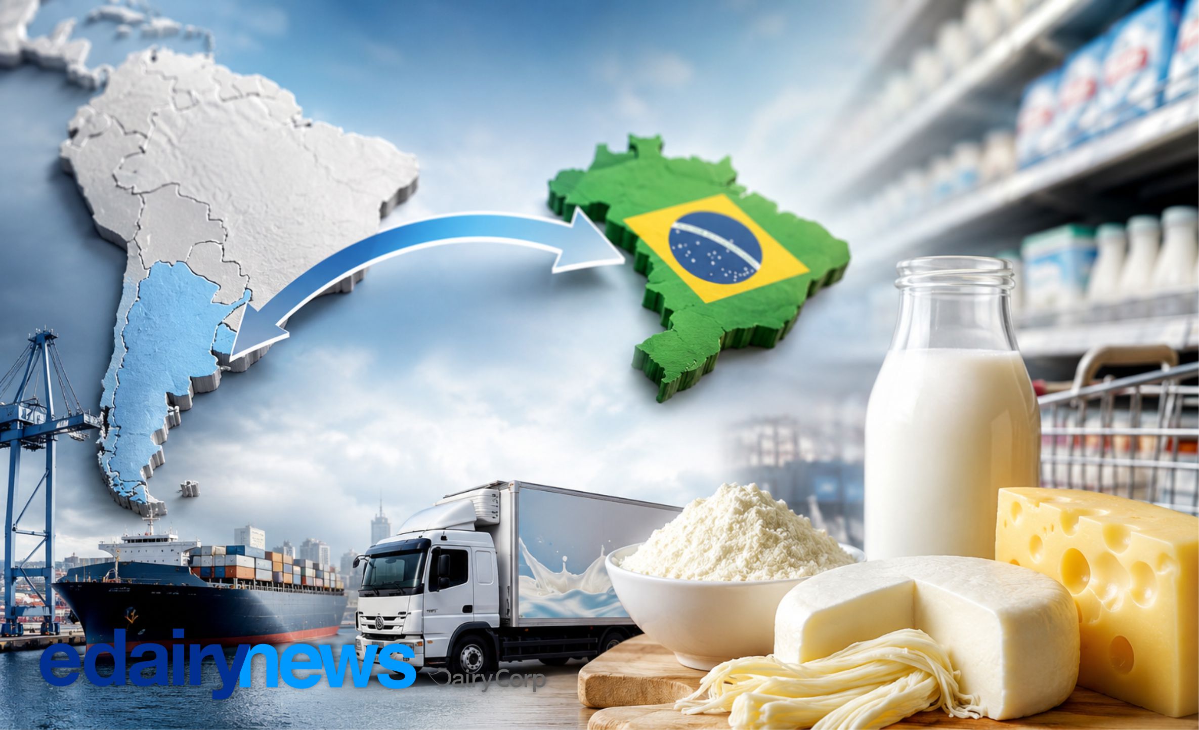Importações de lácteos da Argentina influenciam o mercado brasileiro