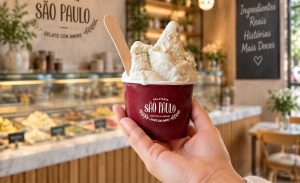 Quando o assunto é o que combina com um queijo de sabor intenso, uma gelateria apostou numa resposta inesperada 🍨